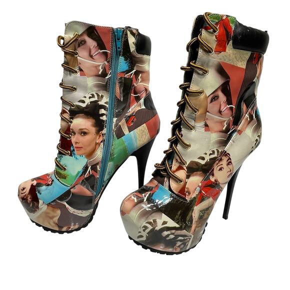 Shoe Republic Aubrey Hepburn Stiletto Platform Leather Heel Size 10 NWOT - Picture 1 of 10